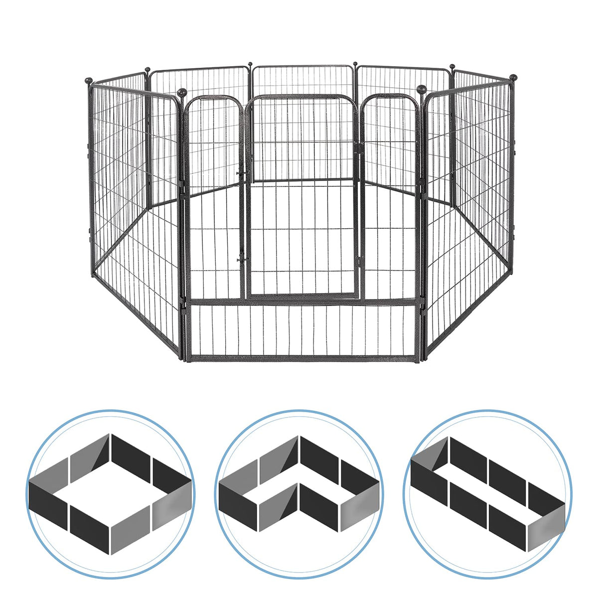 Foldable Metal Pet Playpen with Gate Y1455