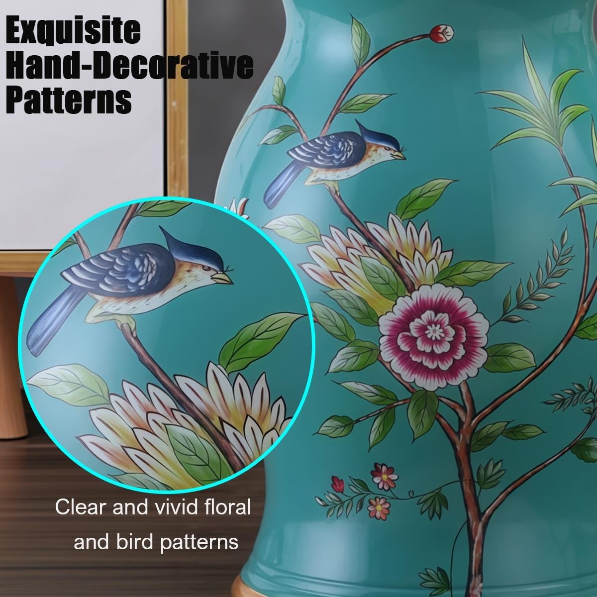 Ceramic Garden Stool Hand-Painted Drum Stool U6501