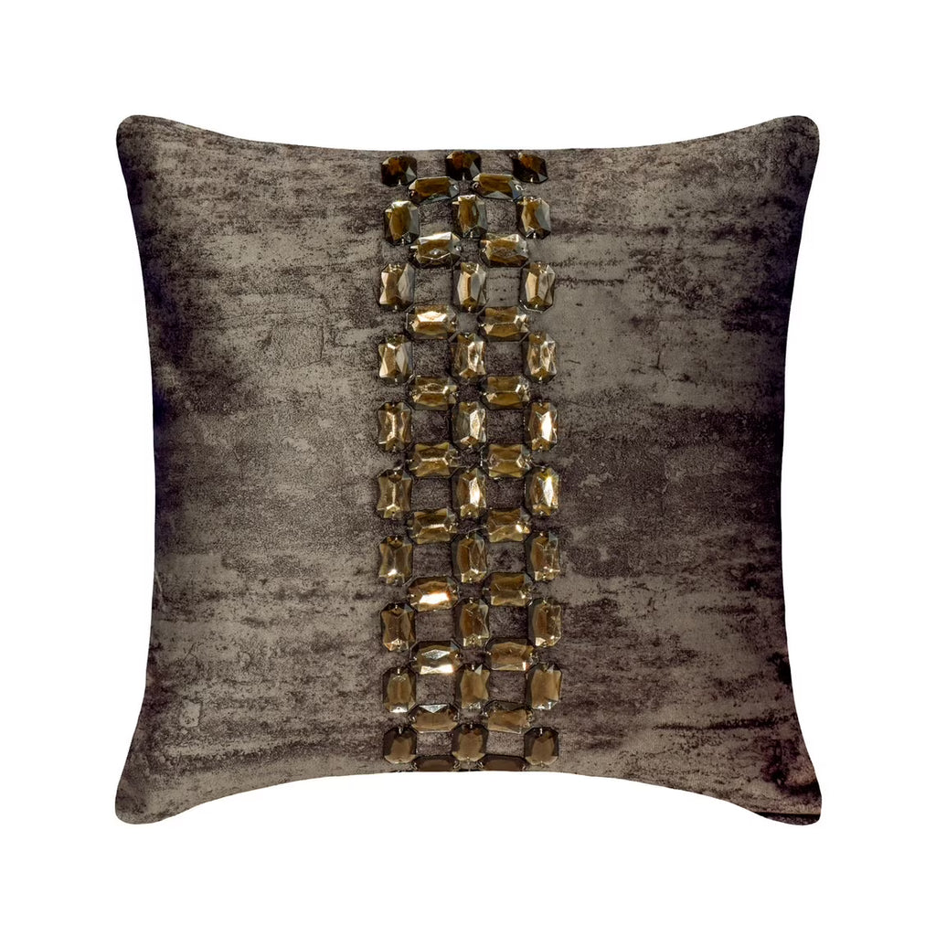 Grey 24"x24" Suede Textured Fabric Throw Pillow Cases W42838