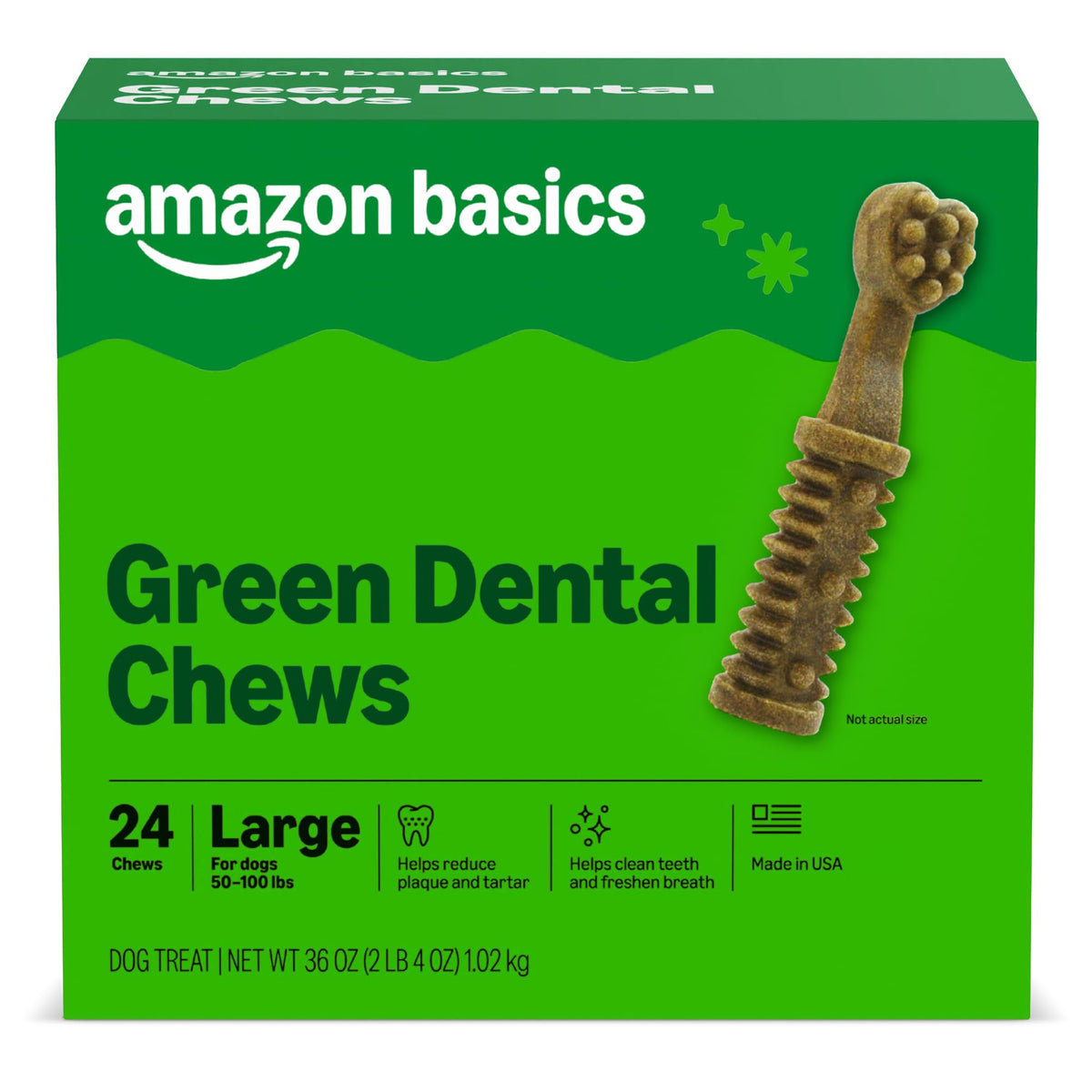 Unflavored Dental Dog Treats, 24 Count Q859