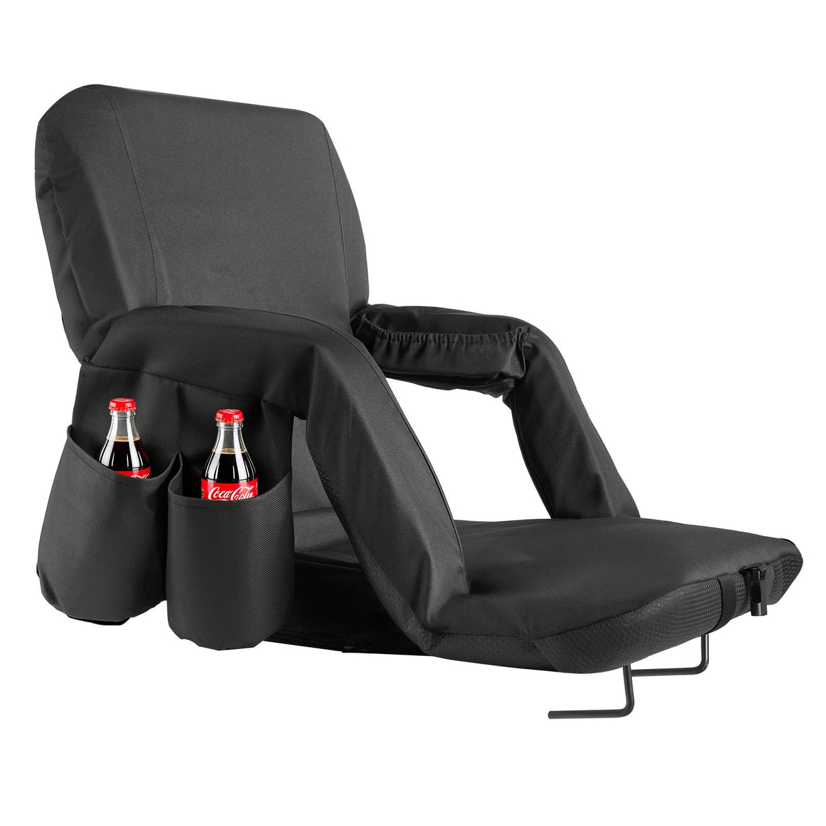 6 Adjustable Angle Padded Stadium Seat with Armrest Z4808