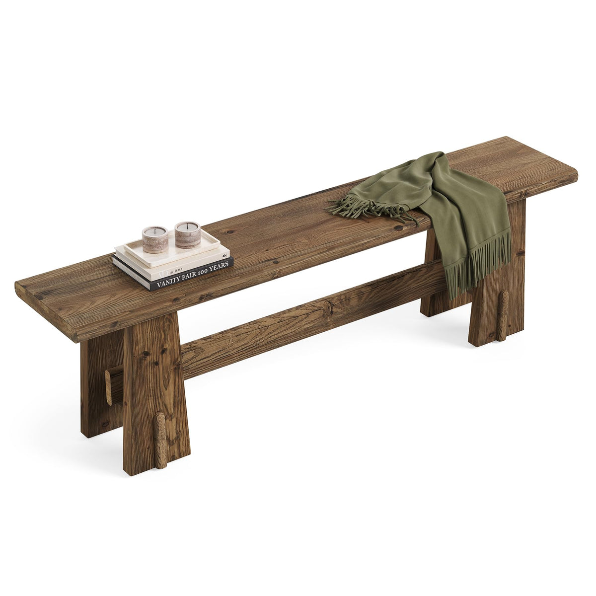 59" Solid Wood Bench N39832