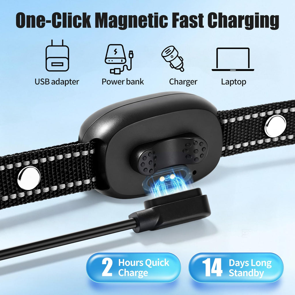 Rechargeable Dog Bark Collar with 3 Beep & Vibration Modes W40988