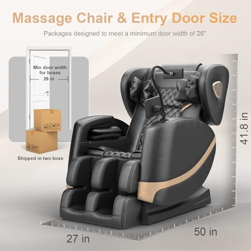 Zero Gravity Massage Chair with 10 Fix Rollers, Heating, Foot Massage, Bluetooth Speaker X111400
