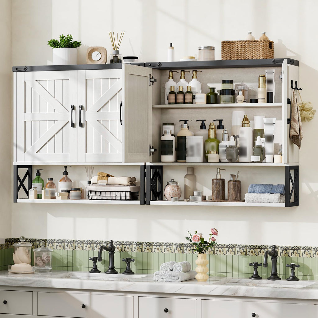 White Bathroom Wall Cabinet N144