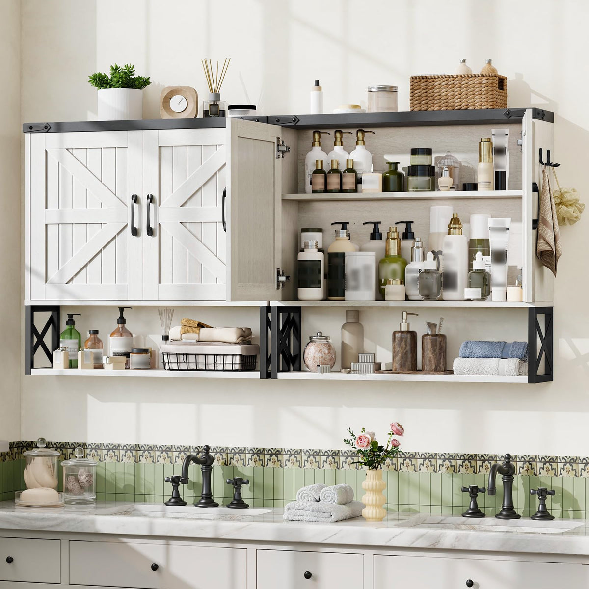 White Bathroom Wall Cabinet N144