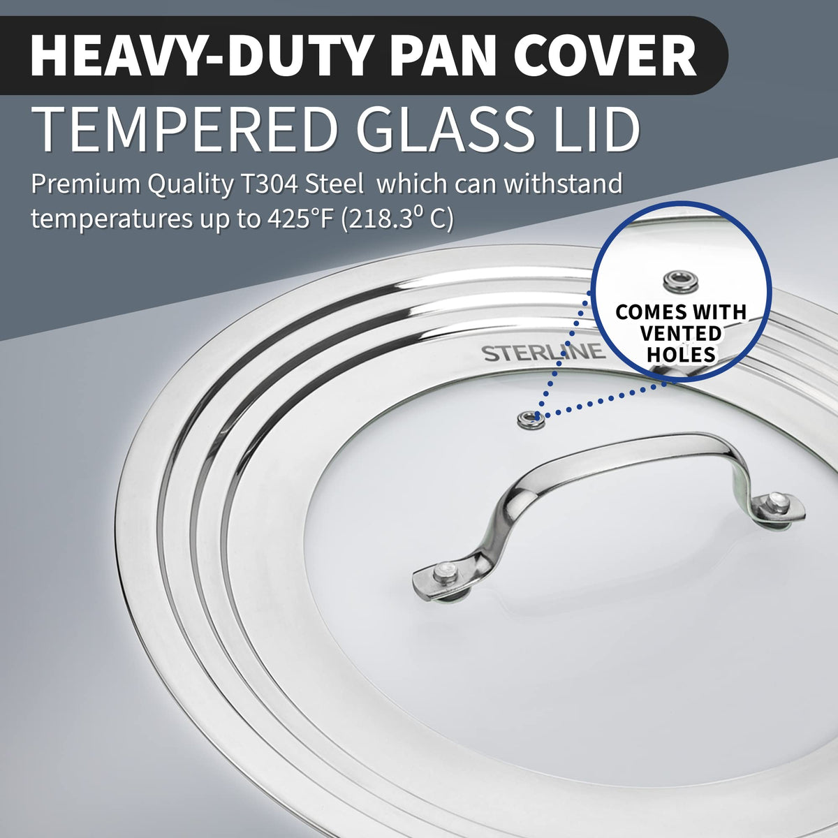 Tempered Glass Universal Lid with Steam Vent R871840