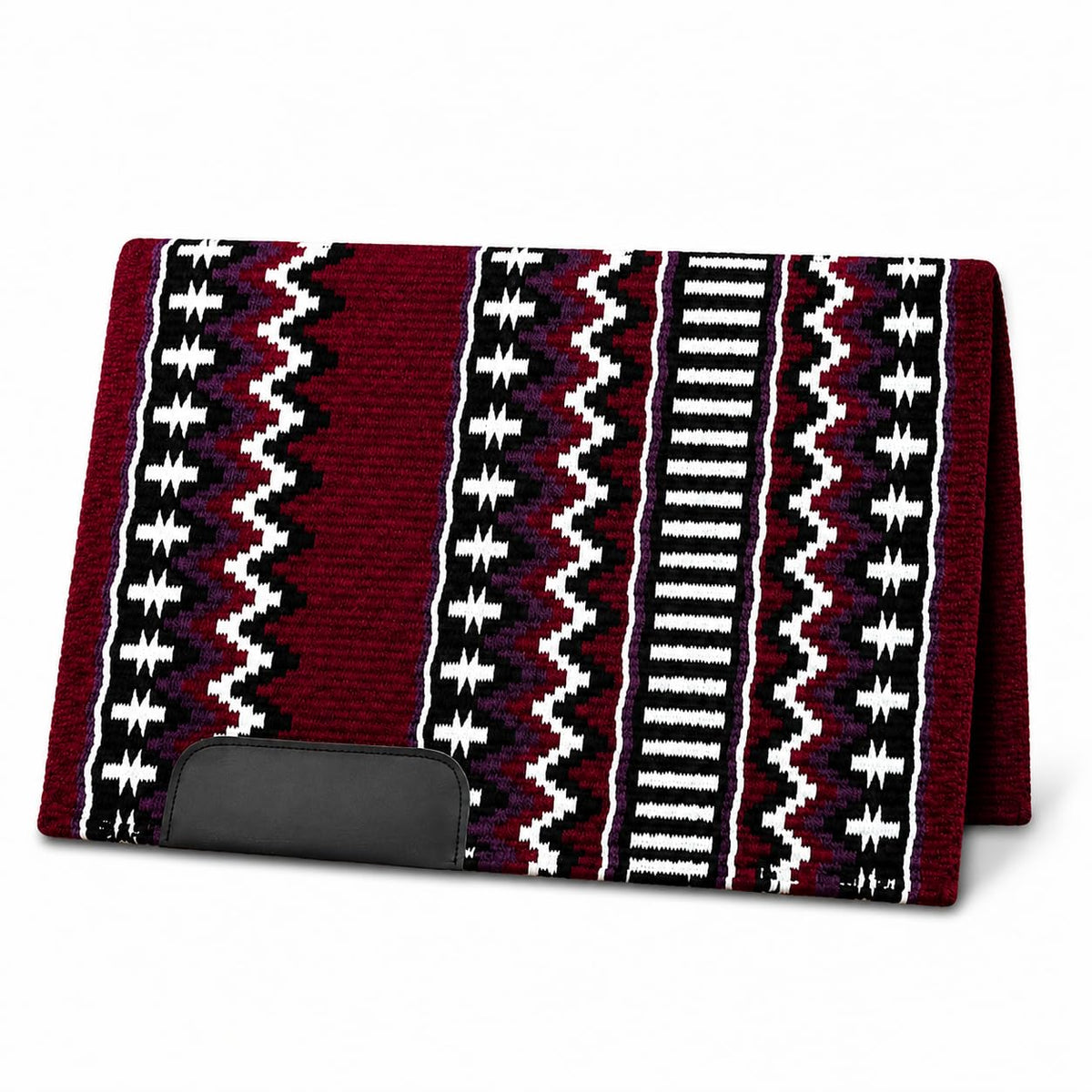 Burgundy Black White Tribal Horse Saddle Pad M812808