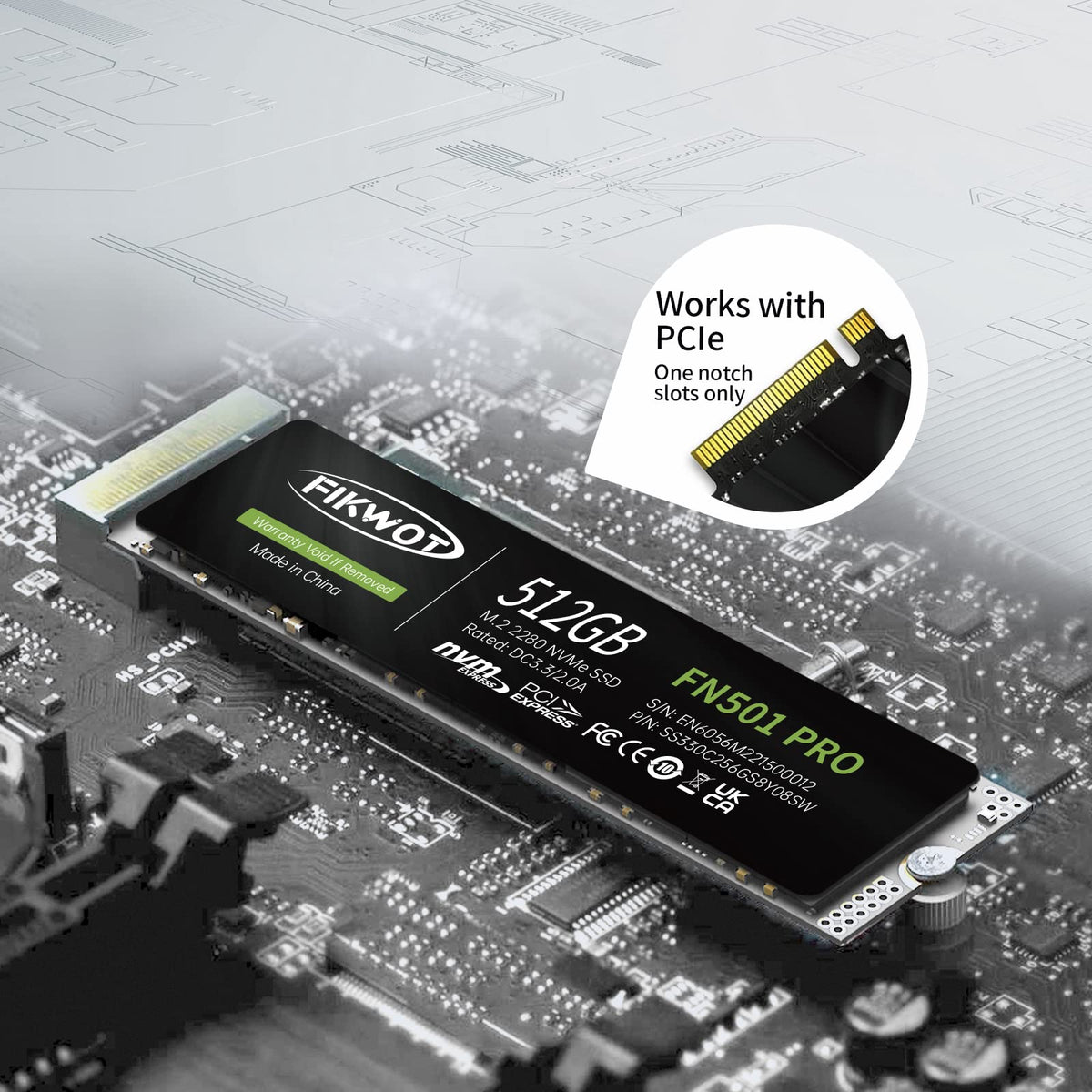 512GB NVMe M.2 2280 PCIe Gen3 x4 Internal Solid State Drive M739731