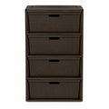 Brown 4 Drawer Plastic Storage Tower Q8126