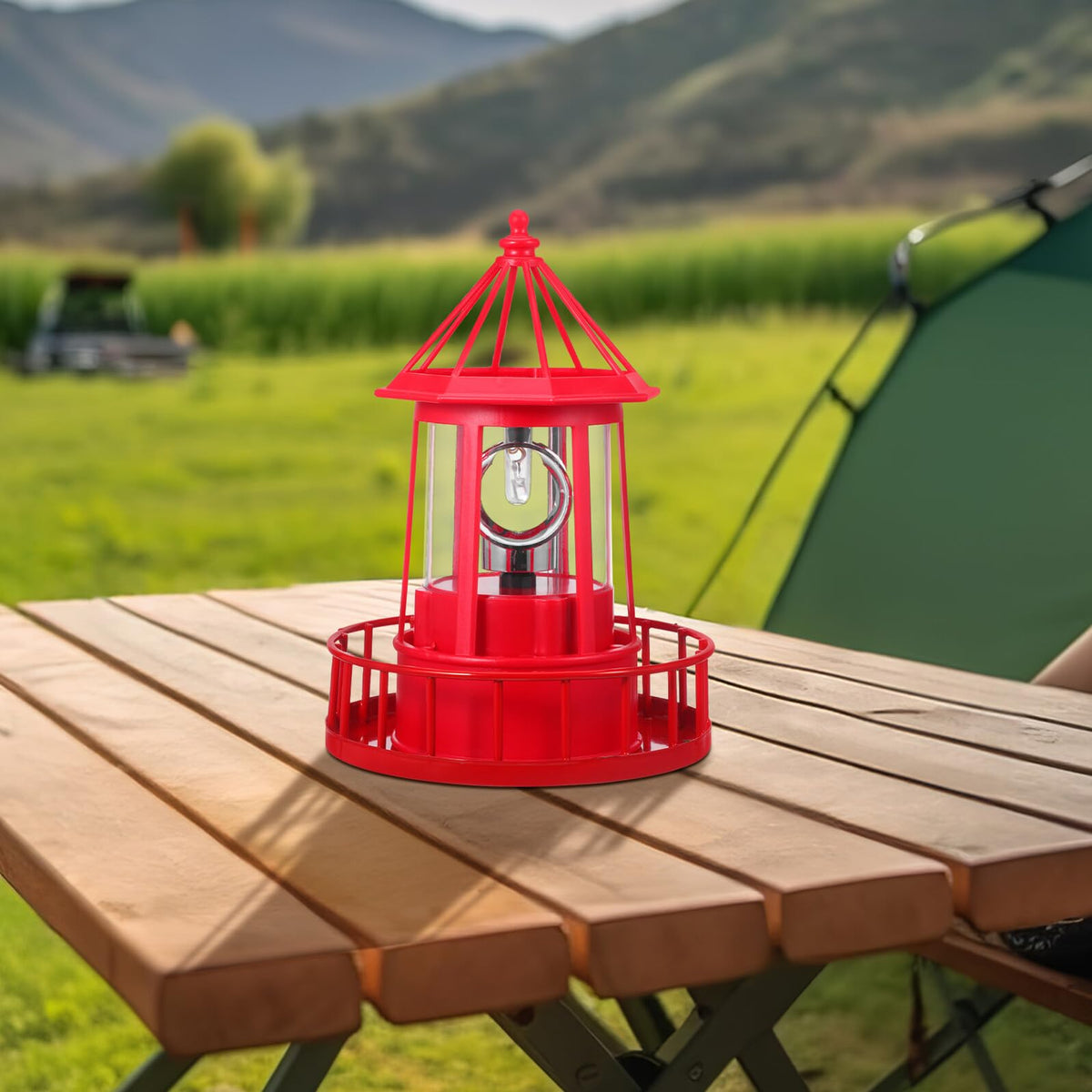 Solar Powered Rotating Lighthouse B525