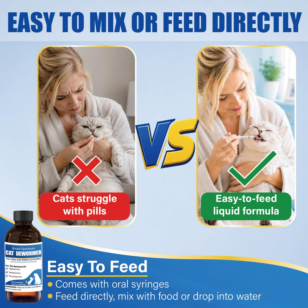 Cat Dewormer Liquid 100 mL with Oral Syringe A44945