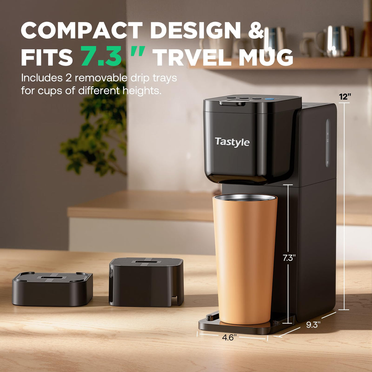Single Serve Coffee Maker Hot and Iced Black L653968
