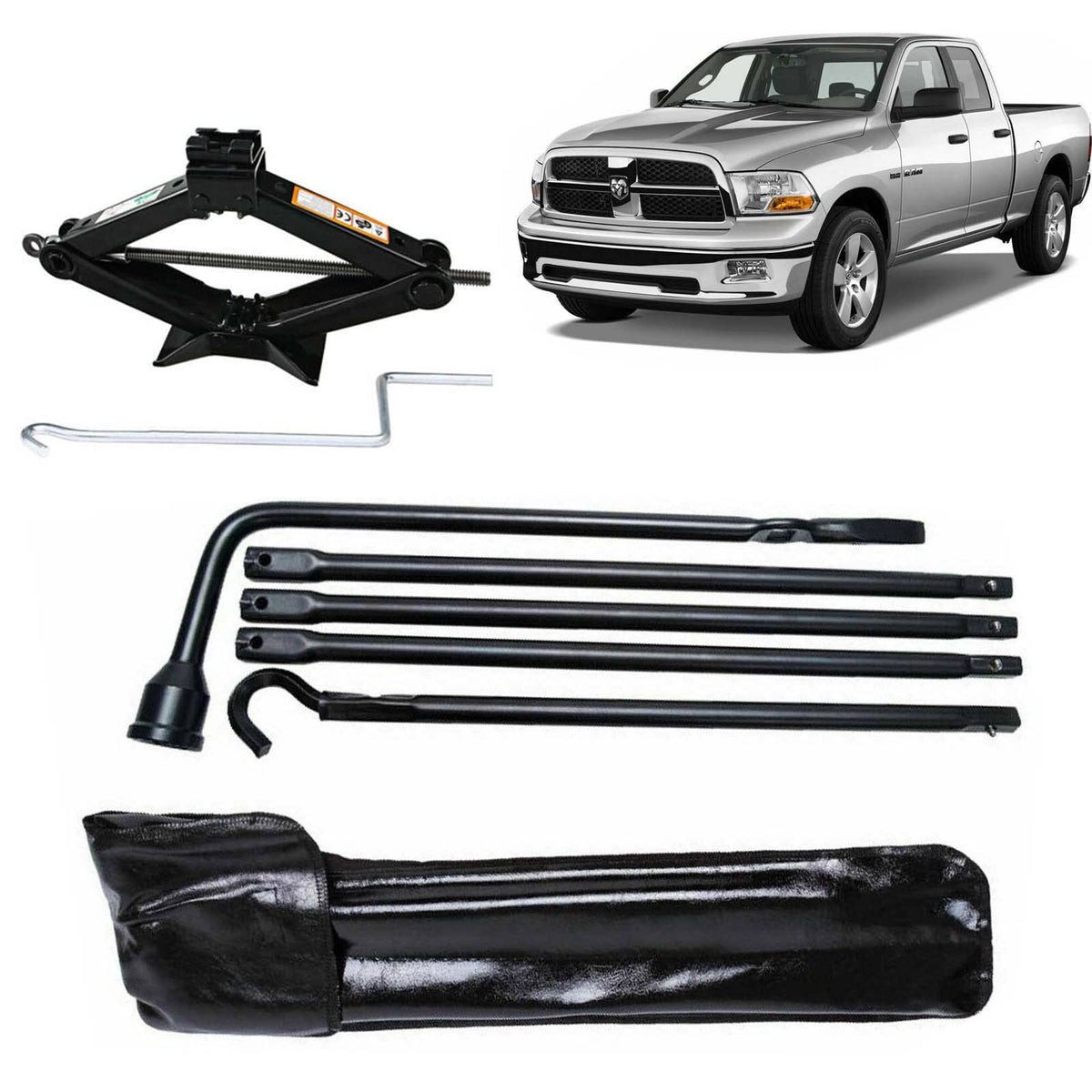 Spare Tire Lug Wrench Tool and 2 Ton Scissor Jack L803