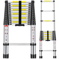 12.5FT Aluminum Telescoping Ladder 330 lb U2845