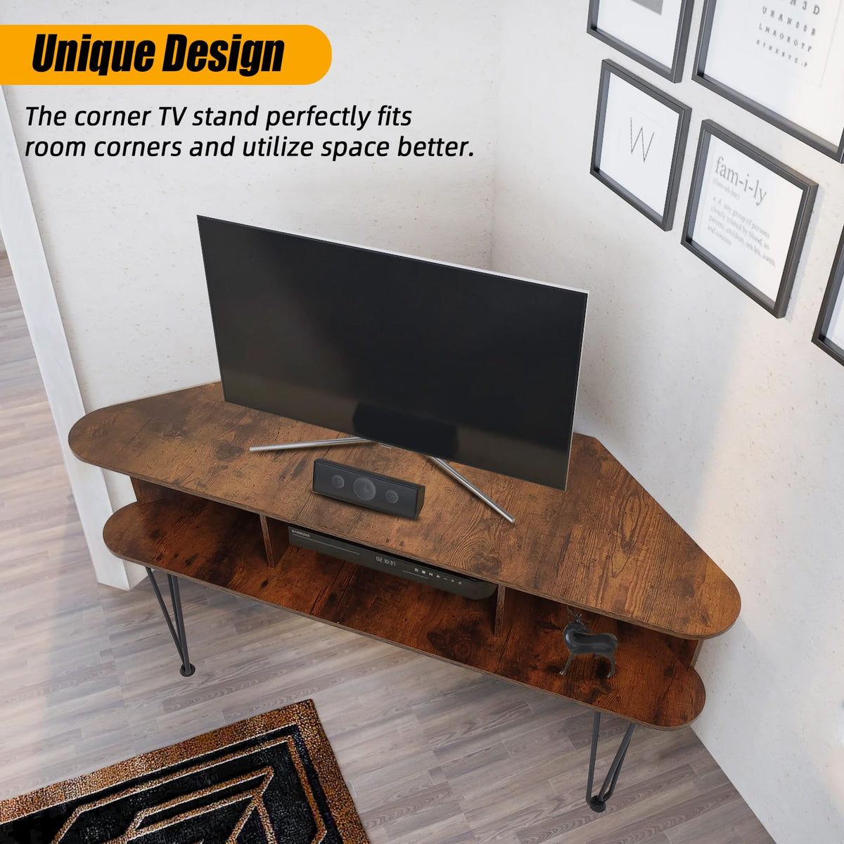 Corner TV Stand with Storage U76878