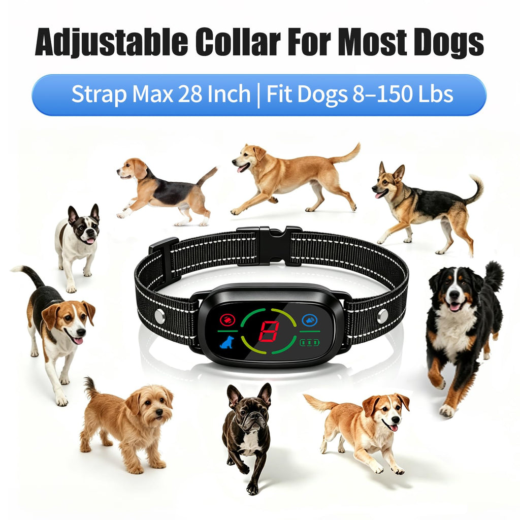 Rechargeable Dog Bark Collar with 3 Beep & Vibration Modes W40988
