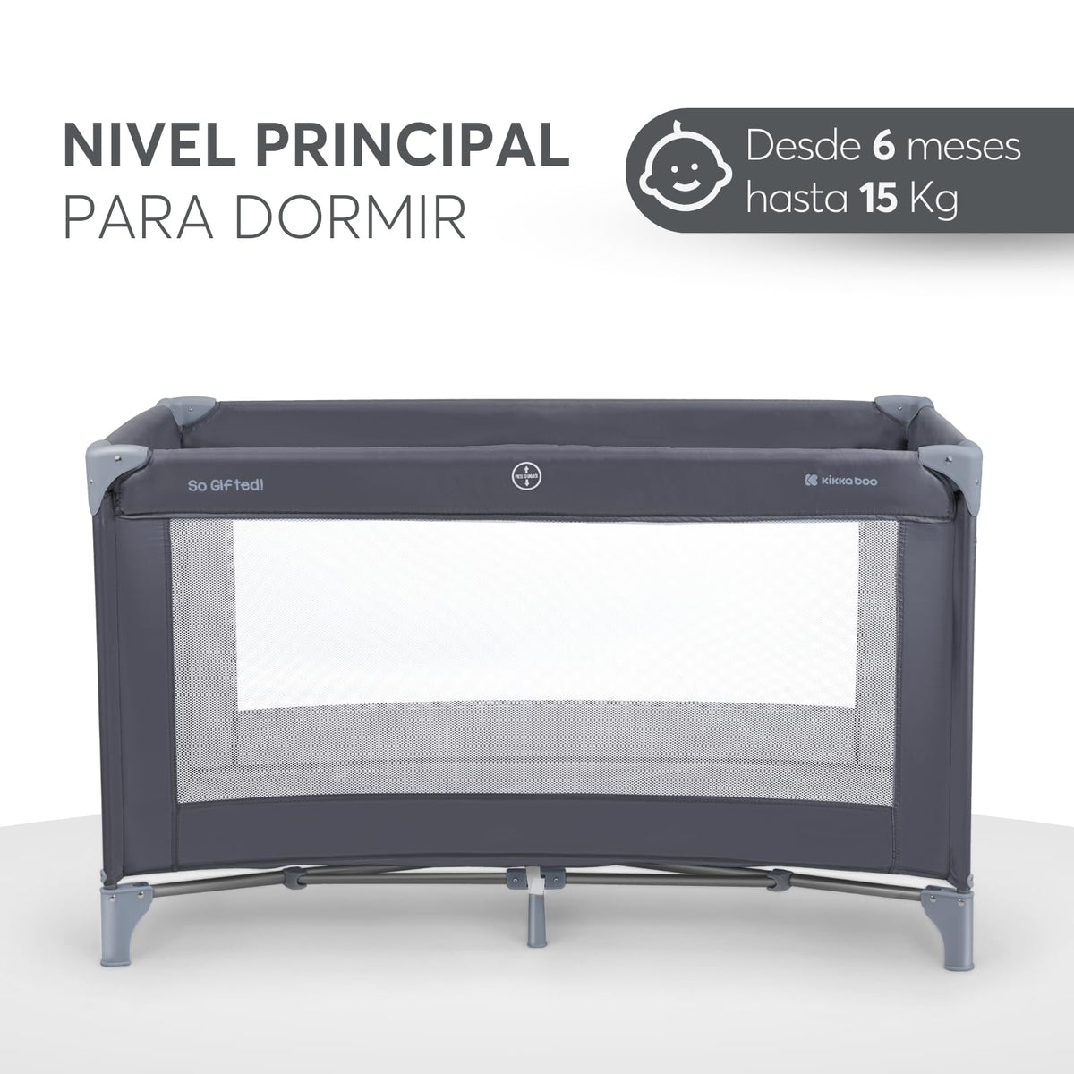 Foldable Lightweight Travel Cot with Carry Bag, Navy Blue Y36074