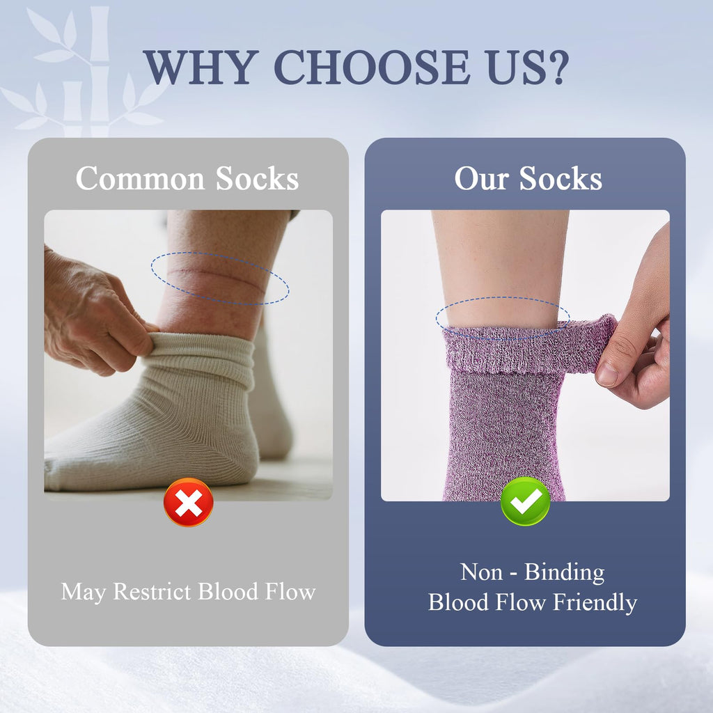 Bamboo Viscose Non Binding Wide Top Ankle Socks W670099