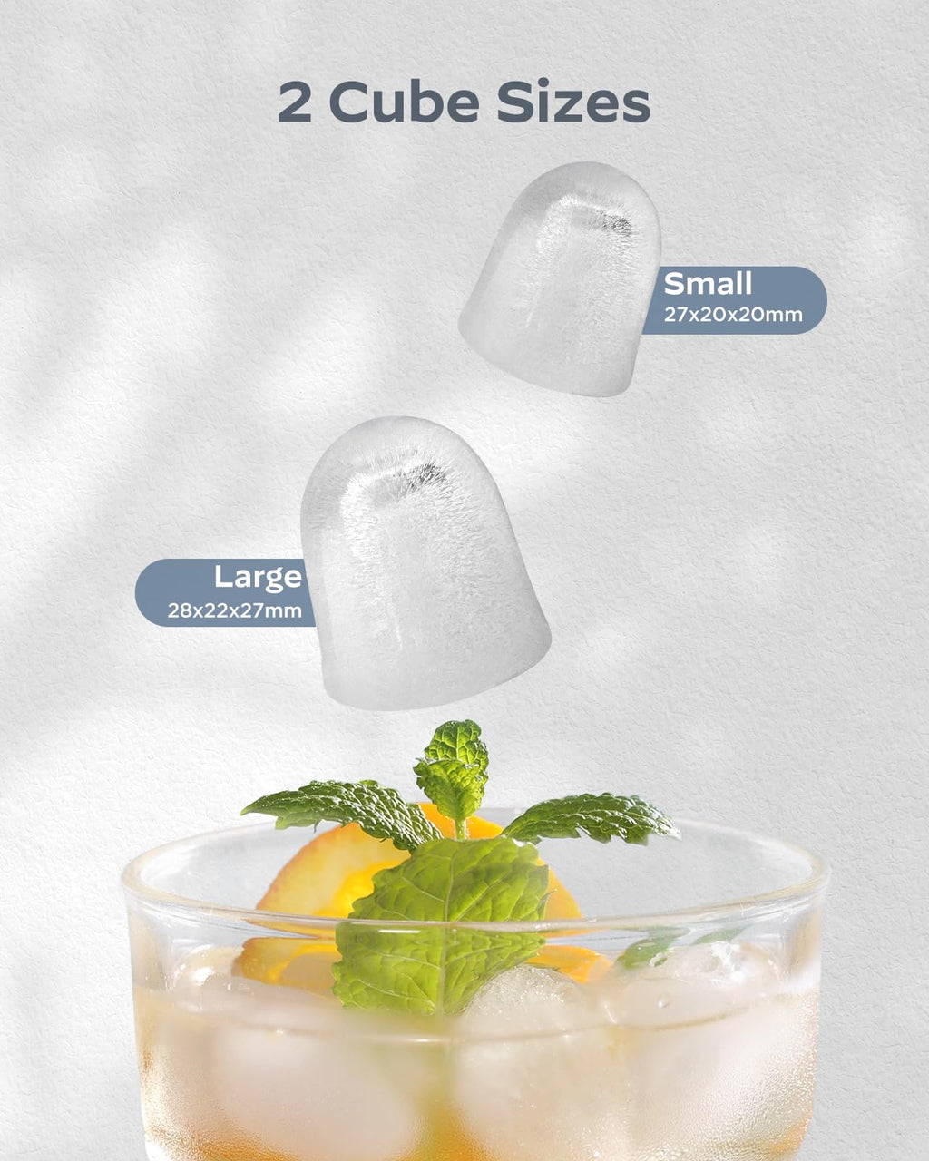 Stainless Steel Portable Countertop Ice Maker with Basket and Scoop O3281