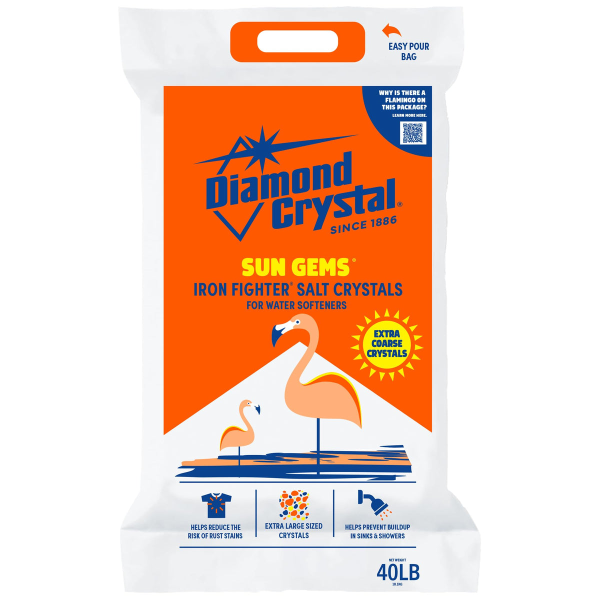 Water Softener Salt Crystals, 40 lbs M831
