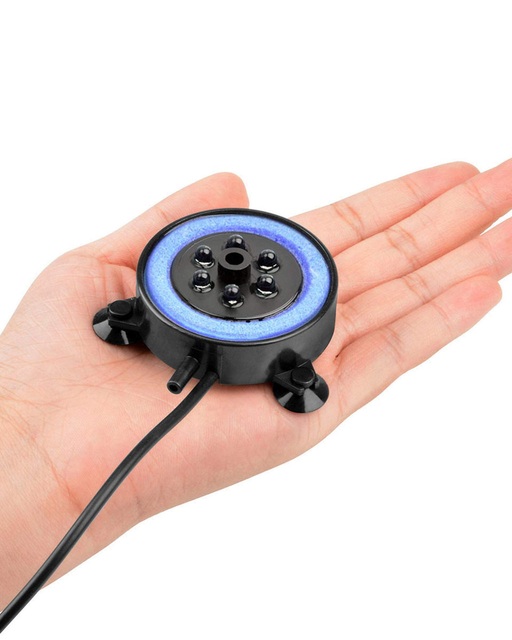 Aquarium Bubbler Decoration LED Volcano Ornament N3275