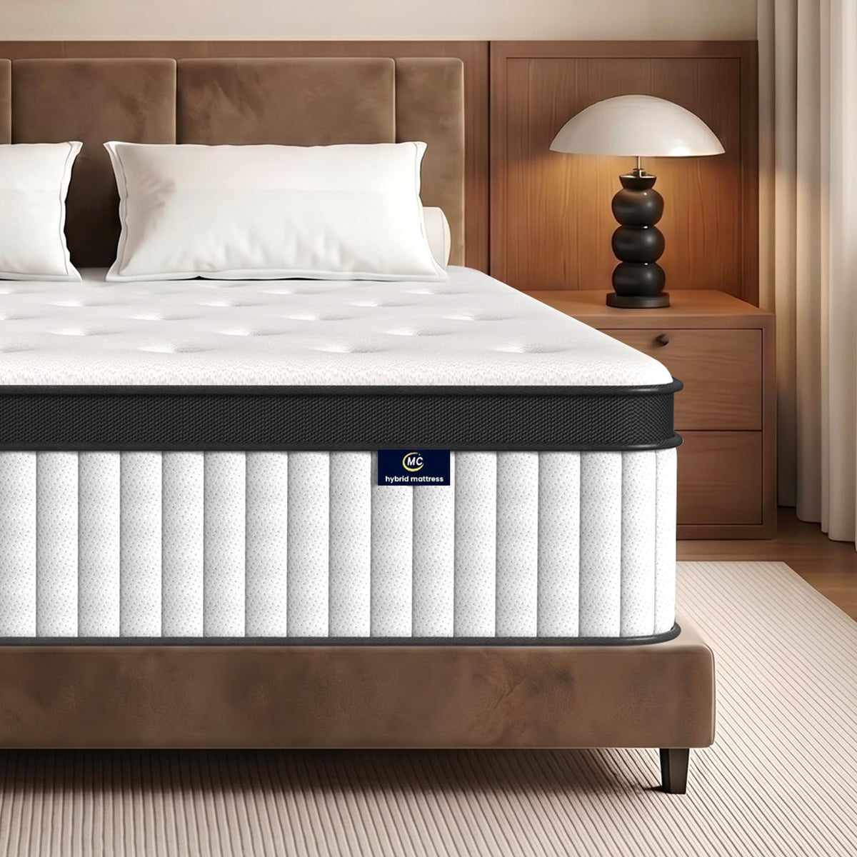 12 Inch Fiberglass Free Hybrid Mattress K66903