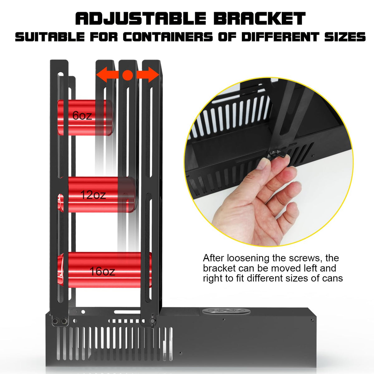 Automatic Electric Can Crusher with Auto Eject, Holds 8 Cans, Black M955246