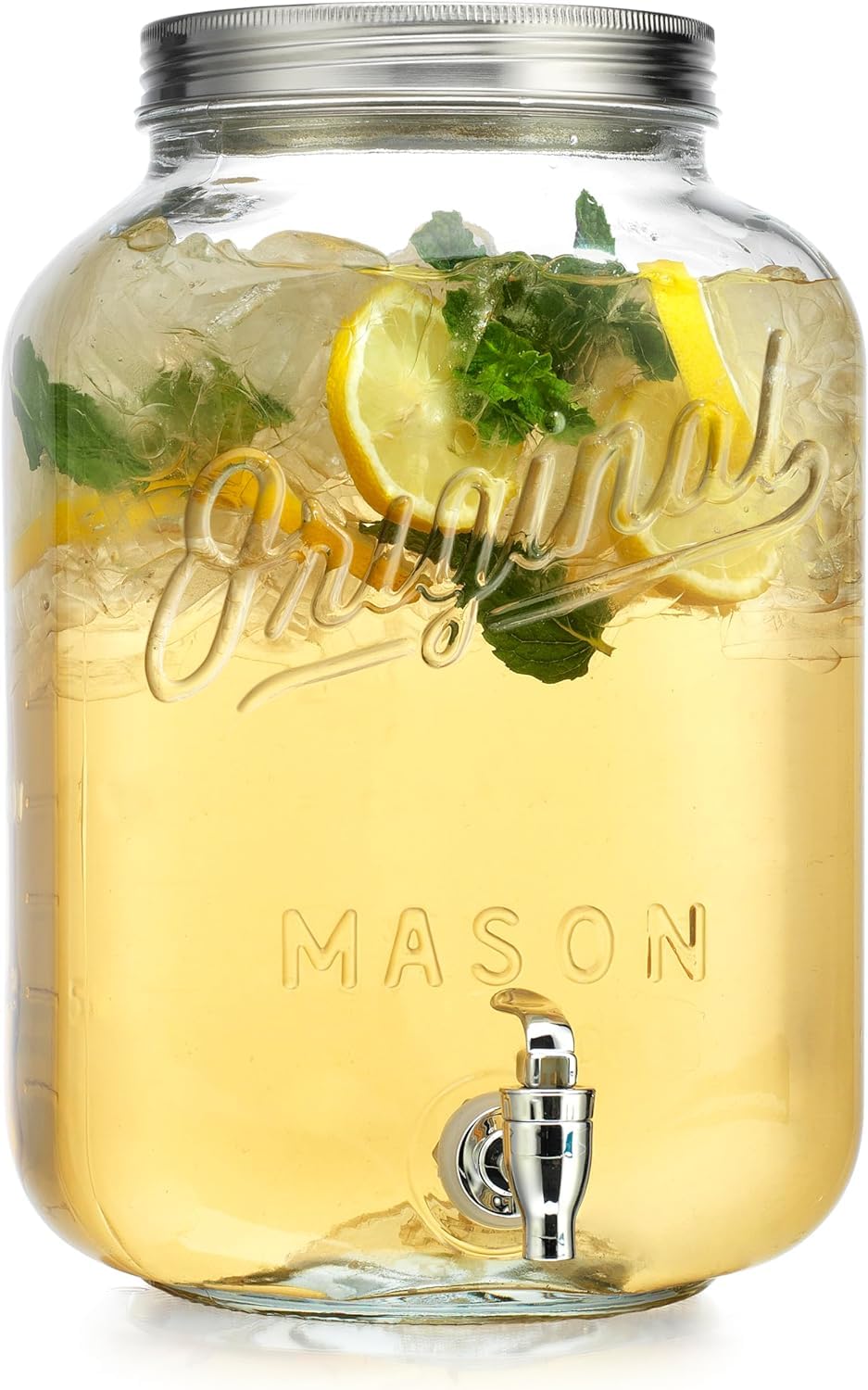 2 Gallon Glass Drink Dispenser with Spigot B46942