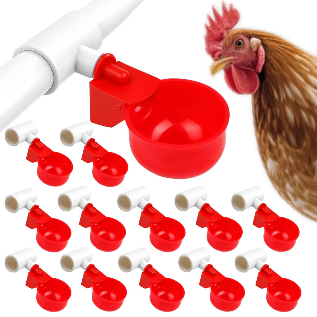 24 Pack Automatic Chicken Waterer Cups Kit N547588