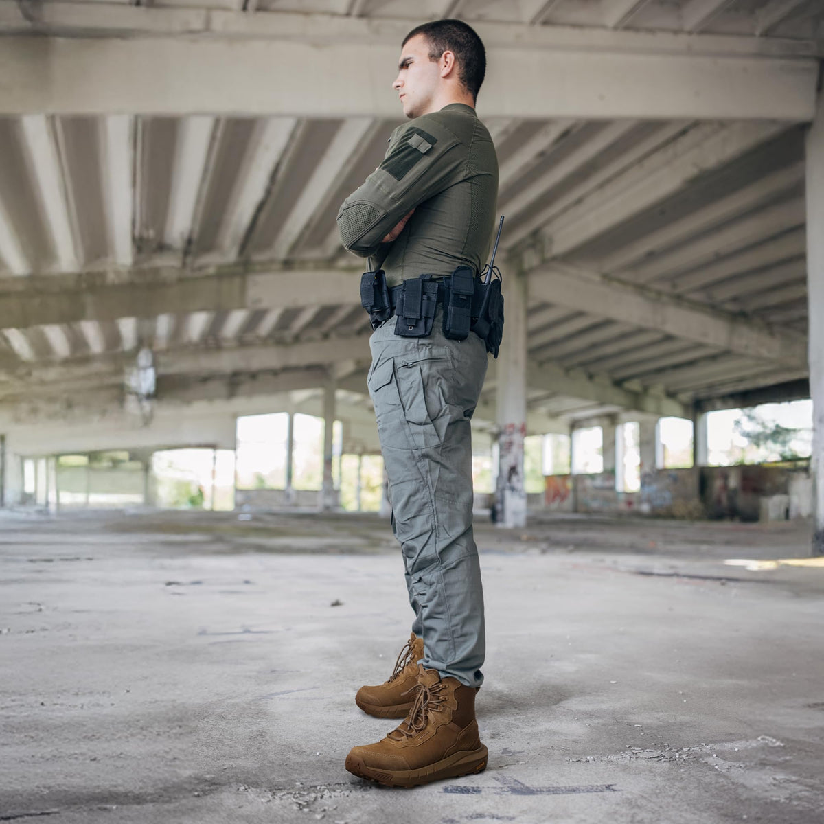 Waterproof Leather Tactical Work Boots P5938