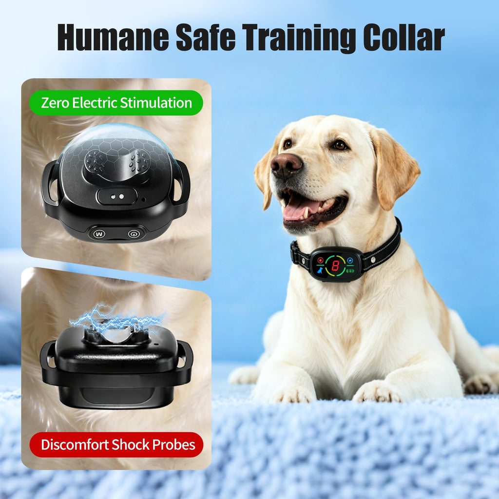 Rechargeable Dog Bark Collar with 3 Beep & Vibration Modes W40988