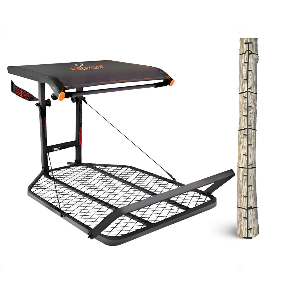 Steel Hang-On Treestand with Flip-Back Seat and Climbing Sticks G900118