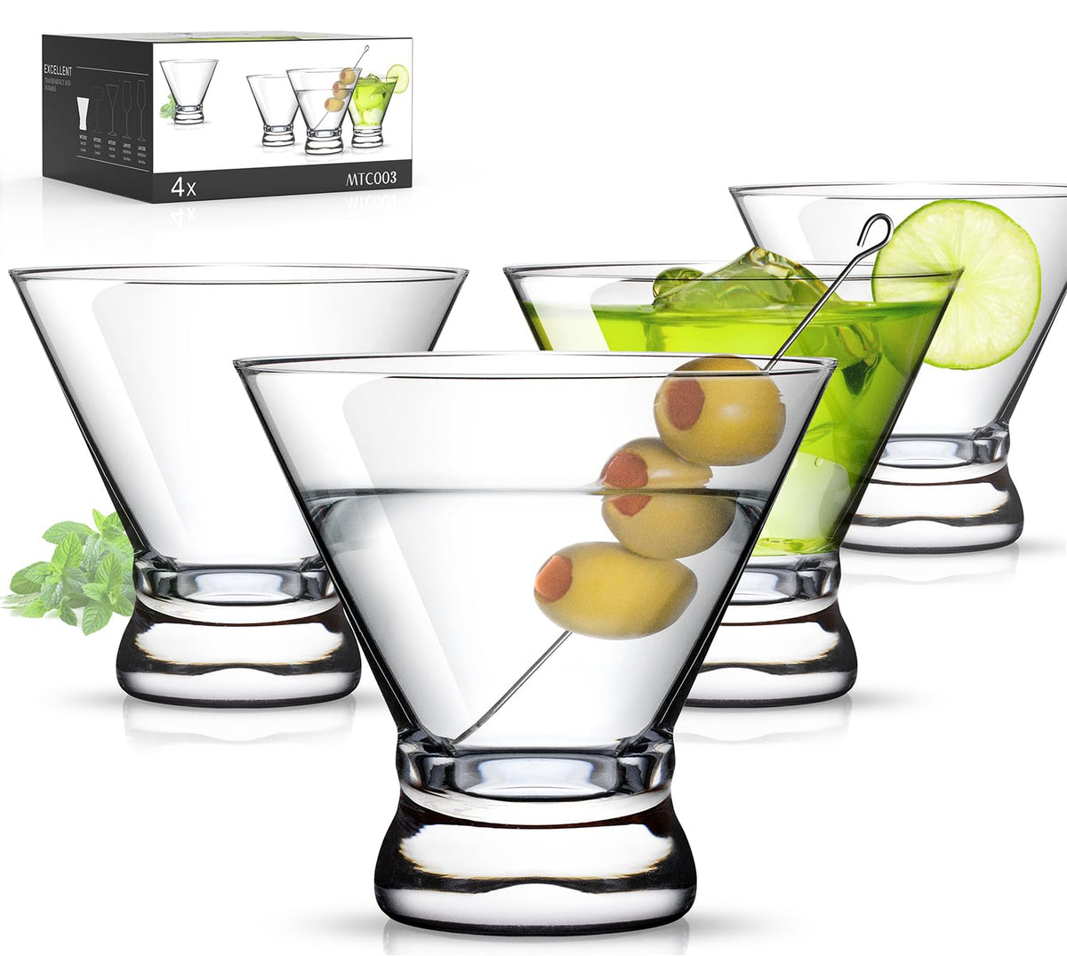 Martini Glasses Set of 4 M571
