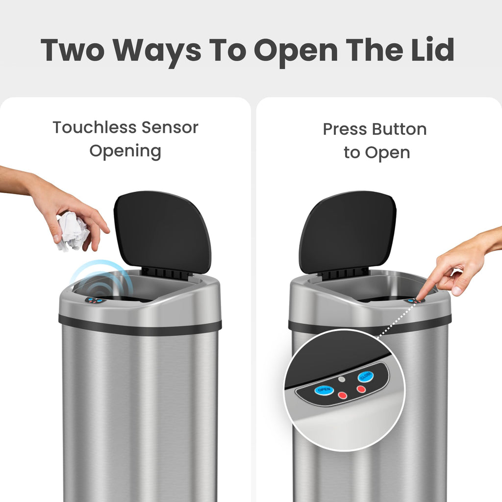 13 G Stainless Steel Sensor Trash Can M619
