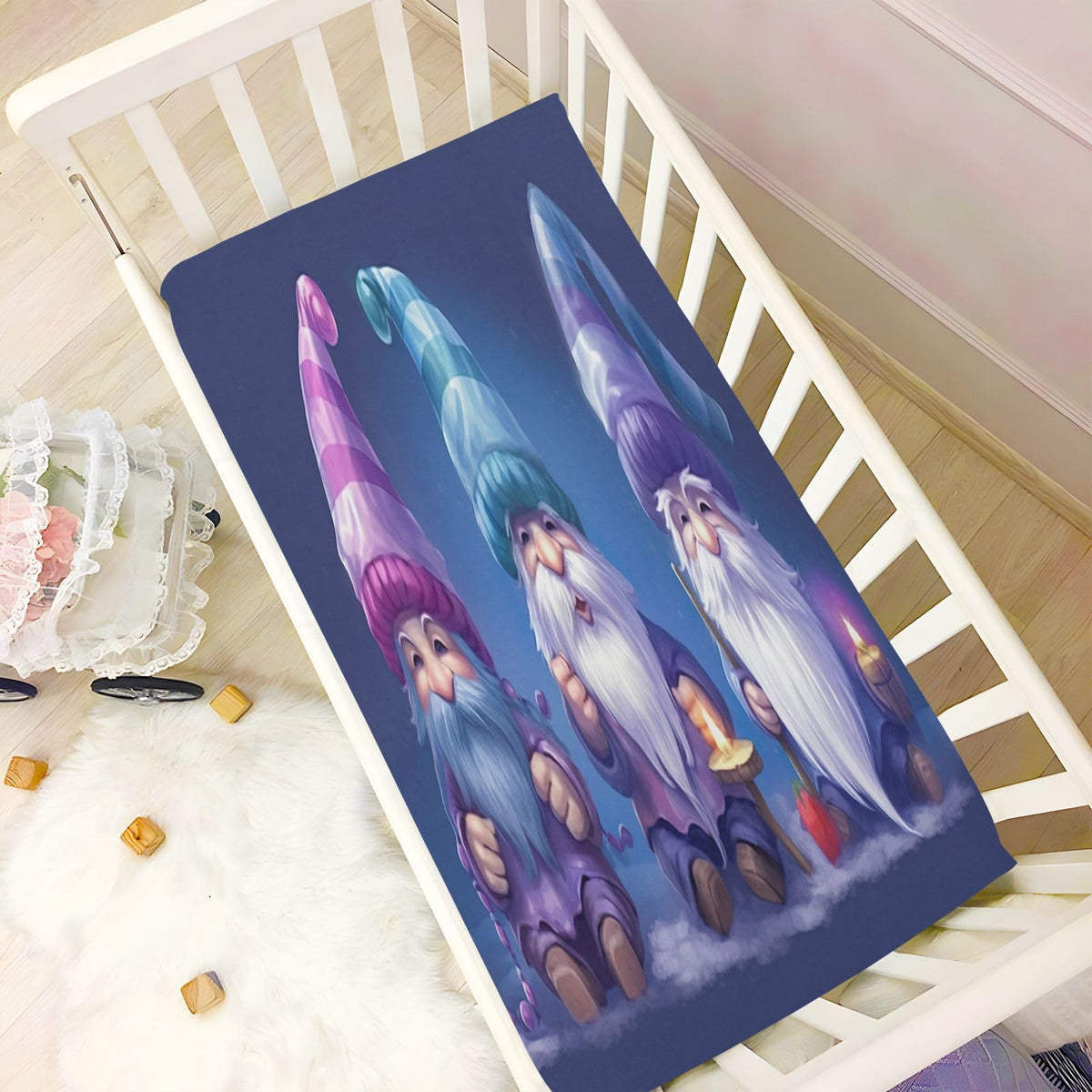 Soft Microfiber Fitted Crib Sheets for Standard Size Baby Mattress H6347