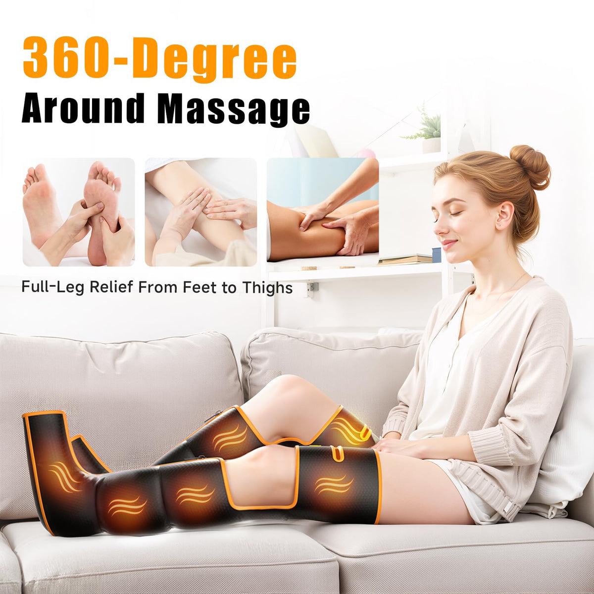 Leg Compression Massager with Heat T455