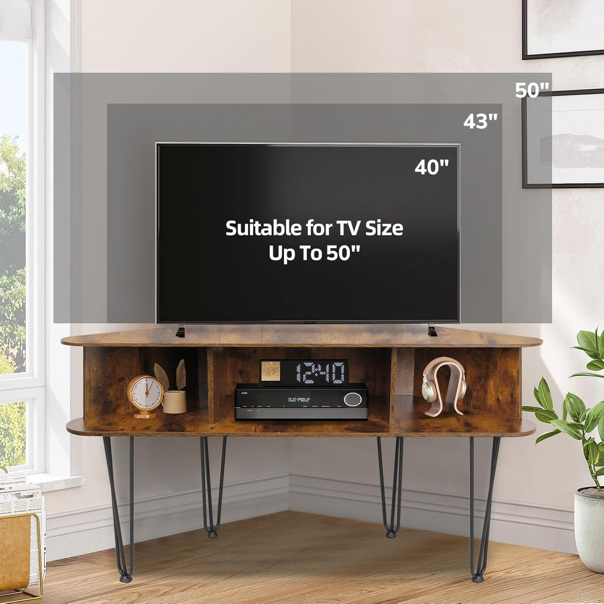 Corner TV Stand with Storage U76878