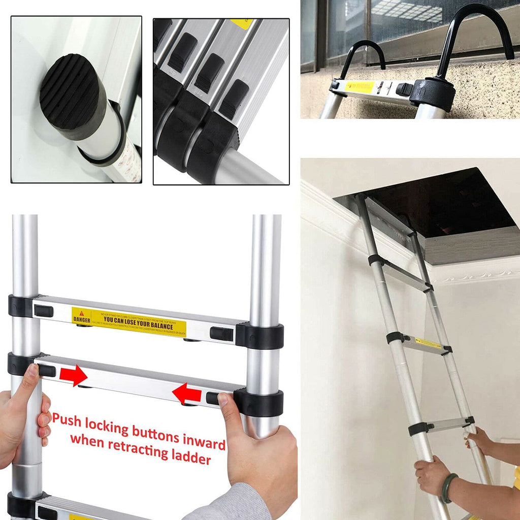 20.34 ft Aluminum Telescopic Ladder 330lbs M528915