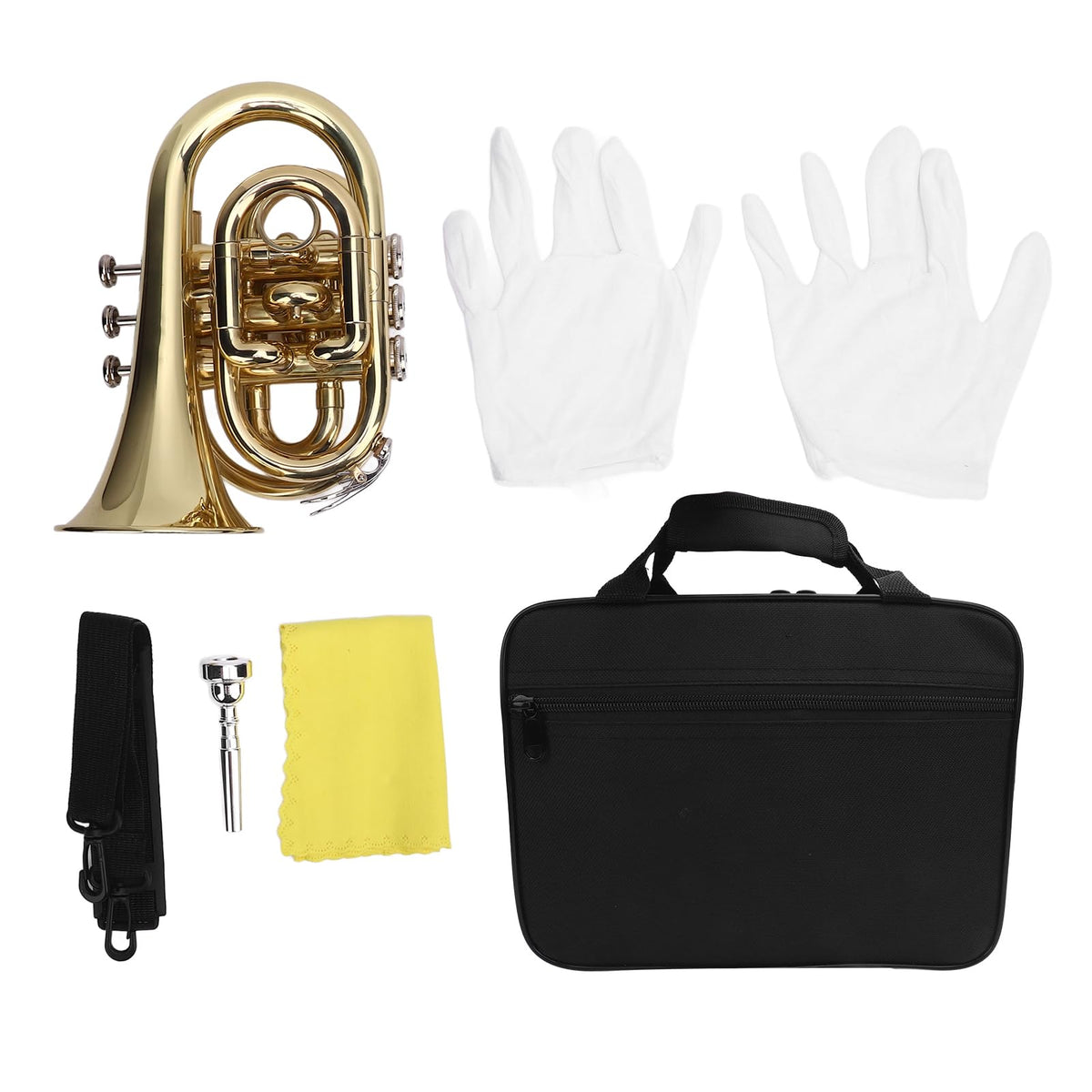 Bb Pocket Trumpet with 7C Mouthpiece and Hard Case J26877