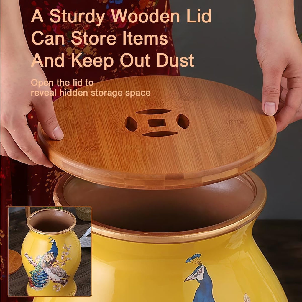 Ceramic Garden Stool Hand-Painted Drum Stool U6501