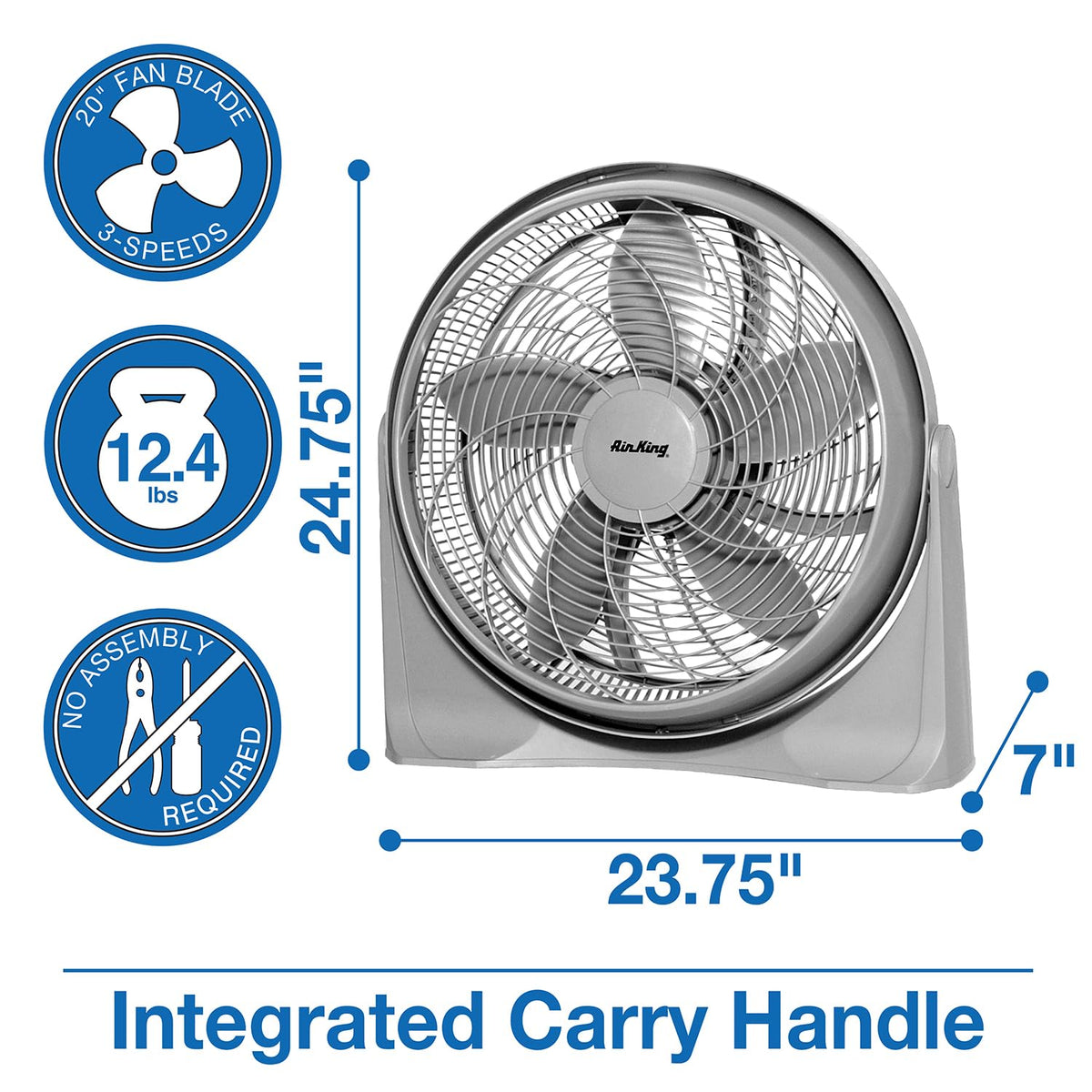 20-Inch 3-Speed Pivot Fan J165042