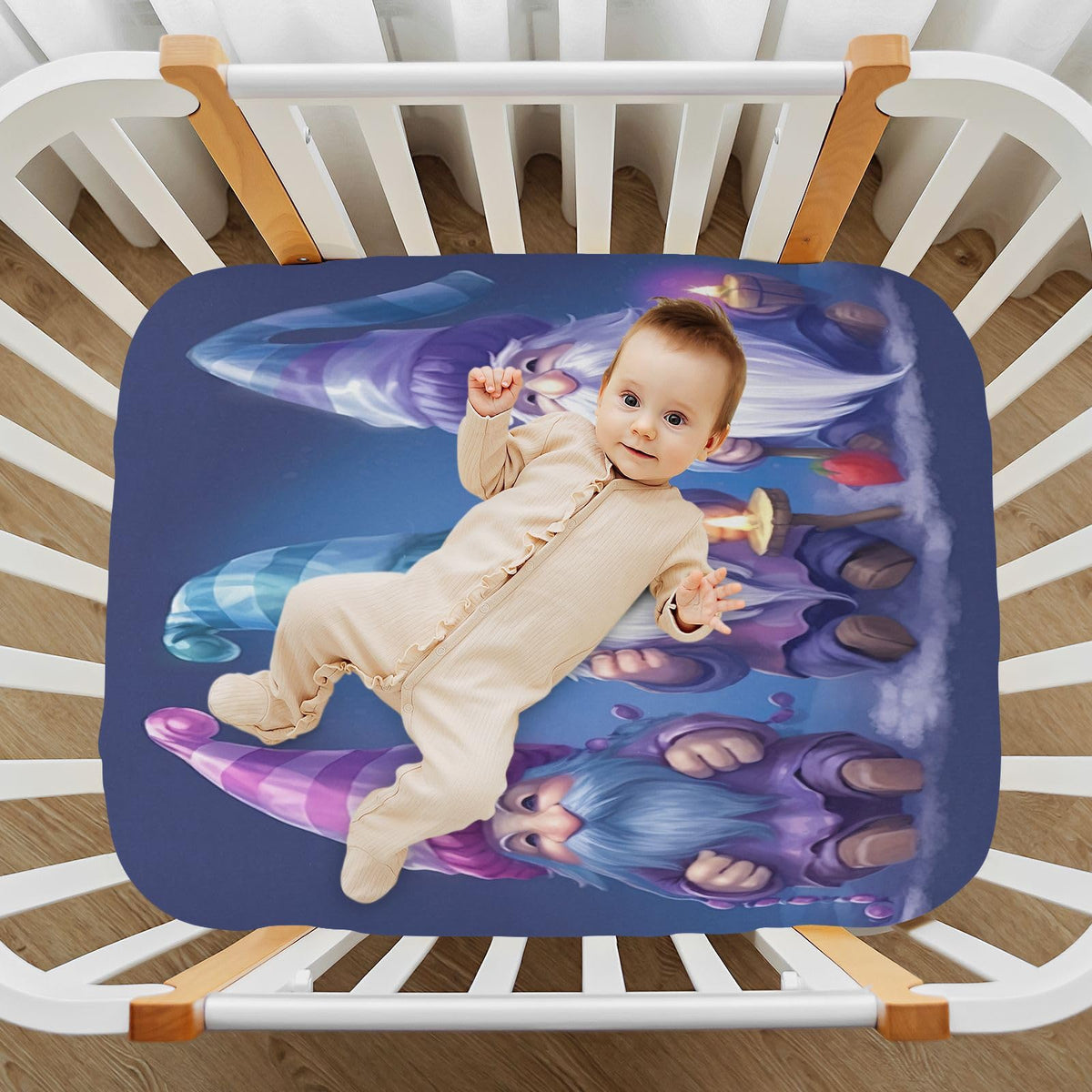 Soft Microfiber Fitted Crib Sheets for Standard Size Baby Mattress H6347