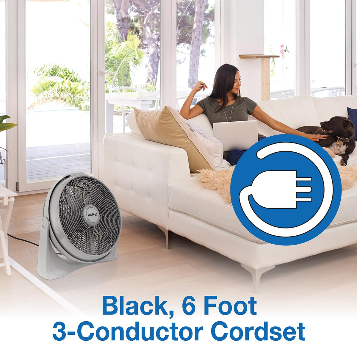 20-Inch 3-Speed Pivot Fan J165042