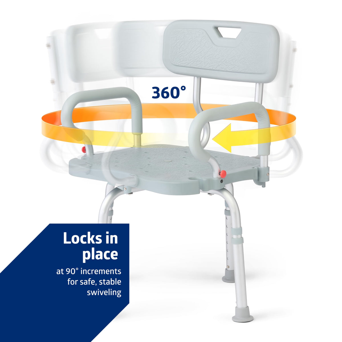 Swivel Bath Chair with Backrest T5058