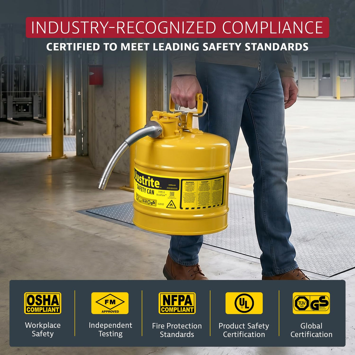 Yellow Galvanized Steel Diesel Fuel Can L321721