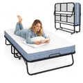 Folding Bed with 5" Foam Mattress Queen Size Metal Frame X5512