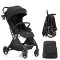 Gravity Folding Baby Stroller with Canopy & Cup Holder, Black Y133280