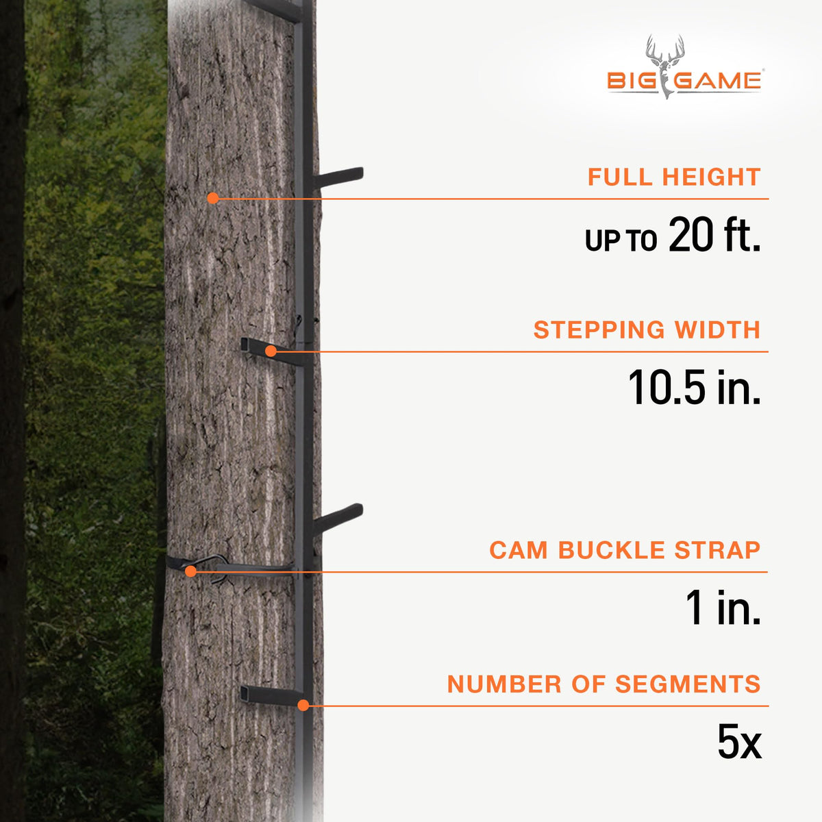Steel Hang-On Treestand with Flip-Back Seat and Climbing Sticks G900118
