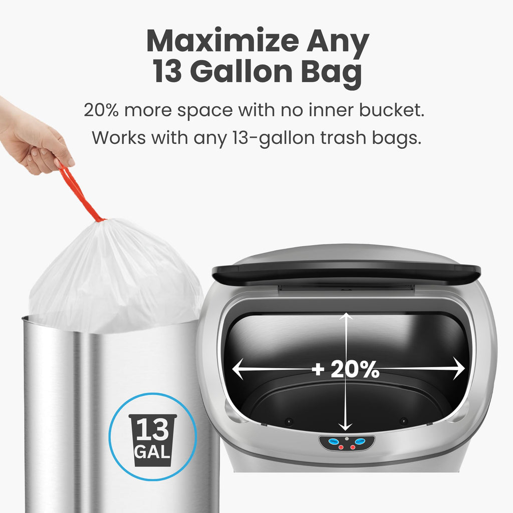 13 G Stainless Steel Sensor Trash Can M619
